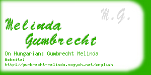 melinda gumbrecht business card